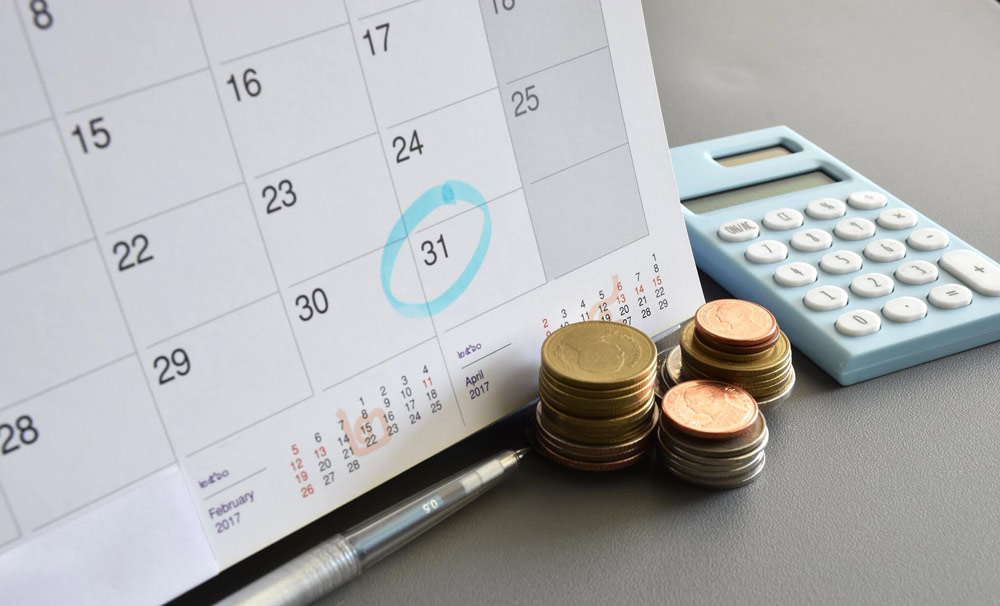 what is deferred revenue circled on a calendar 