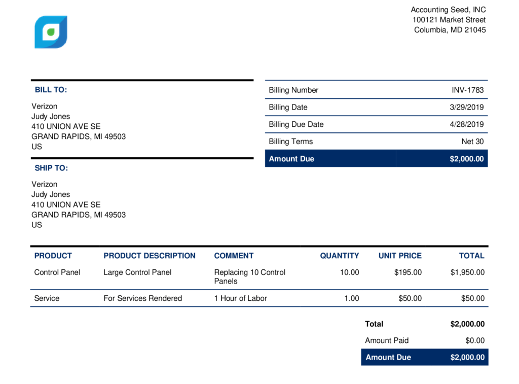 Billing and Invoicing Software - Accounting Seed